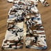 Vintage single stitch Snow camo covers large top, medium bottom
