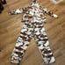 Vintage single stitch Snow camo covers large top, medium bottom