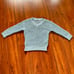 peserico light blue knit v neck long sleeve sweater sequin embellished cotton
