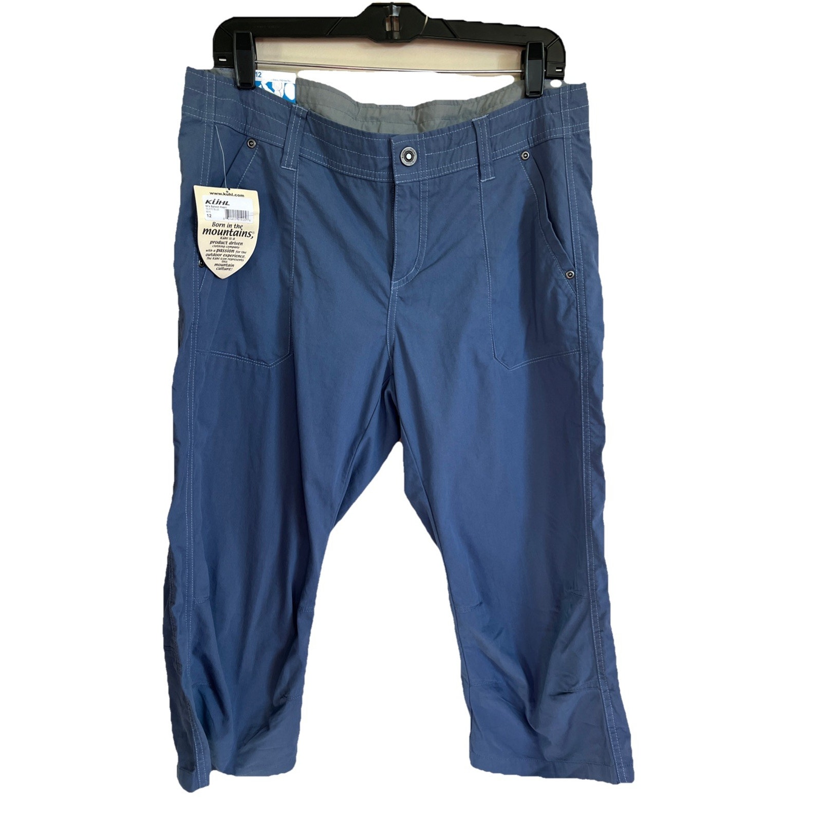 Kuhl Women's 12 Splash Kapri Hiking Capri Pants Slate Blue Style 6215 20” Inseam