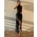 NWT Zara Woman Bloggers Fav Fringe Fringed 100% Linen Black Skirt Size XS