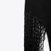 NWT Zara Woman Bloggers Fav Fringe Fringed 100% Linen Black Skirt Size XS