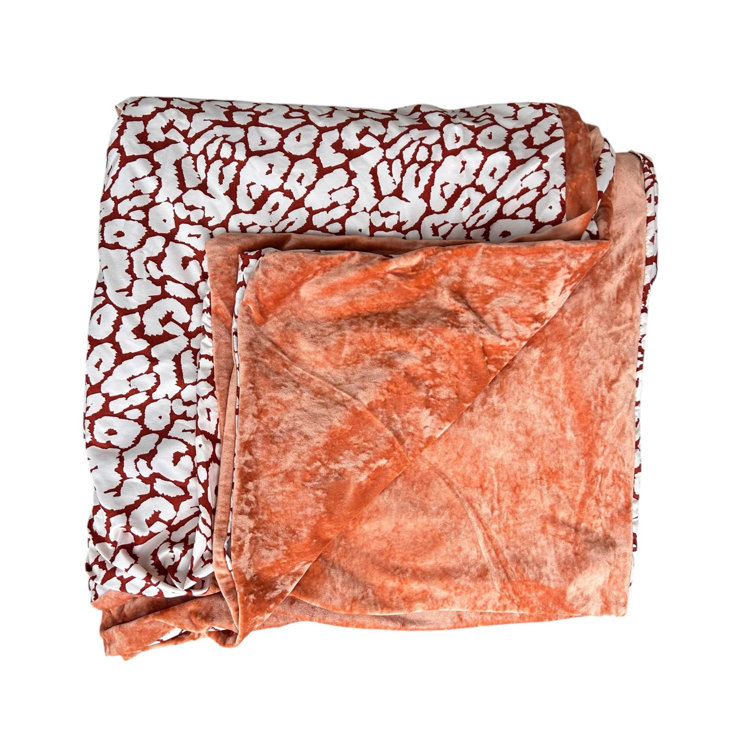 Opalhouse Orange Leopard Print Duvet Cover Pillowcases Full/Queen