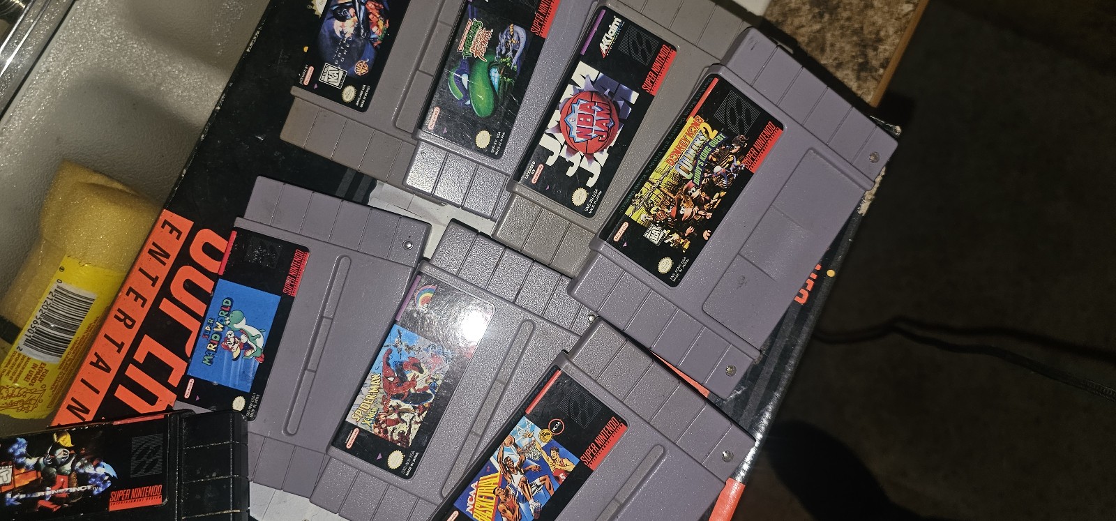 Super Nintendo Game Cartridges . (15 games)