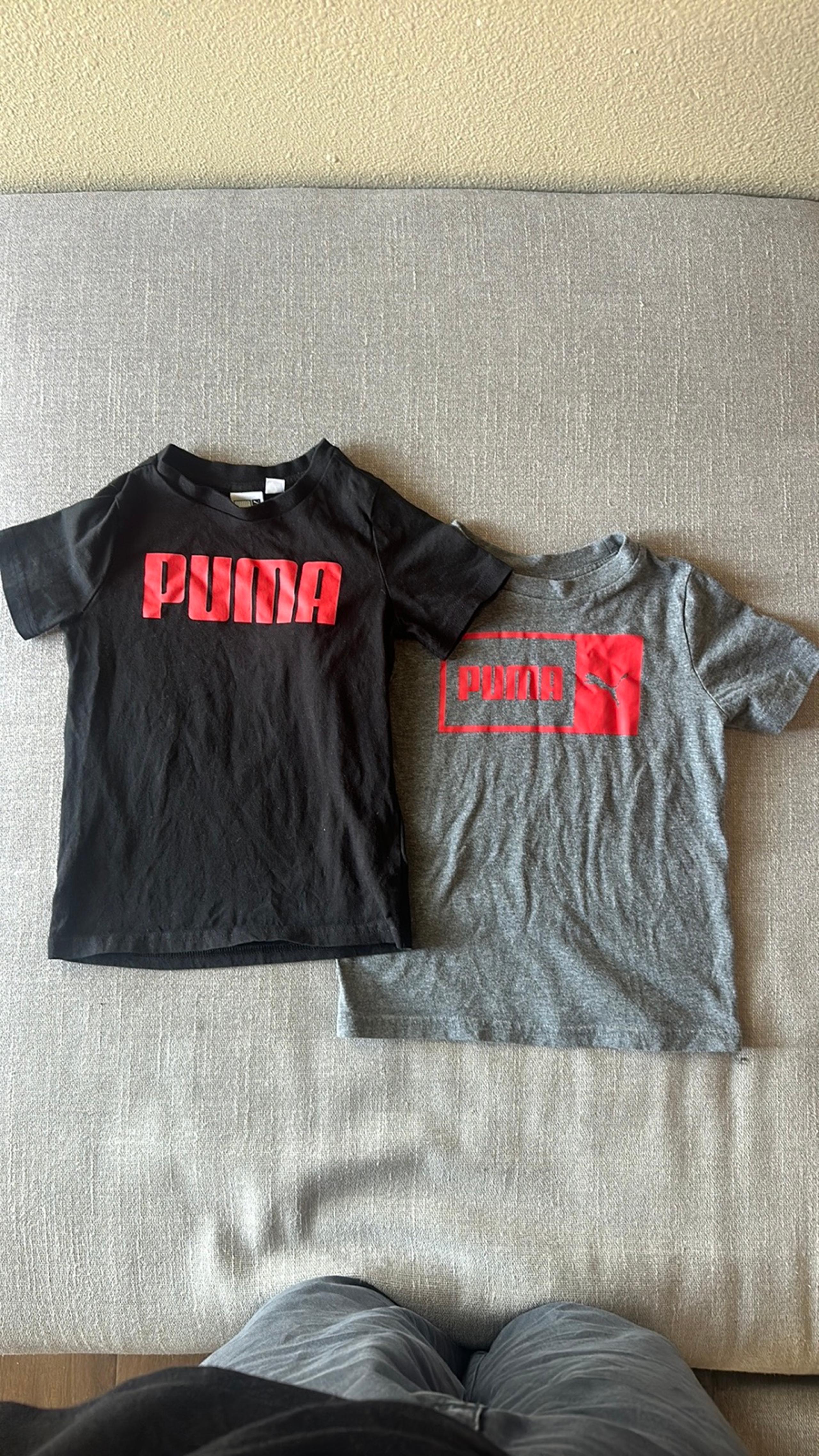 Puma Toddler Boy Black and Gray Puma Short Sleeve T Shirt Bundle Size XXS 3/4