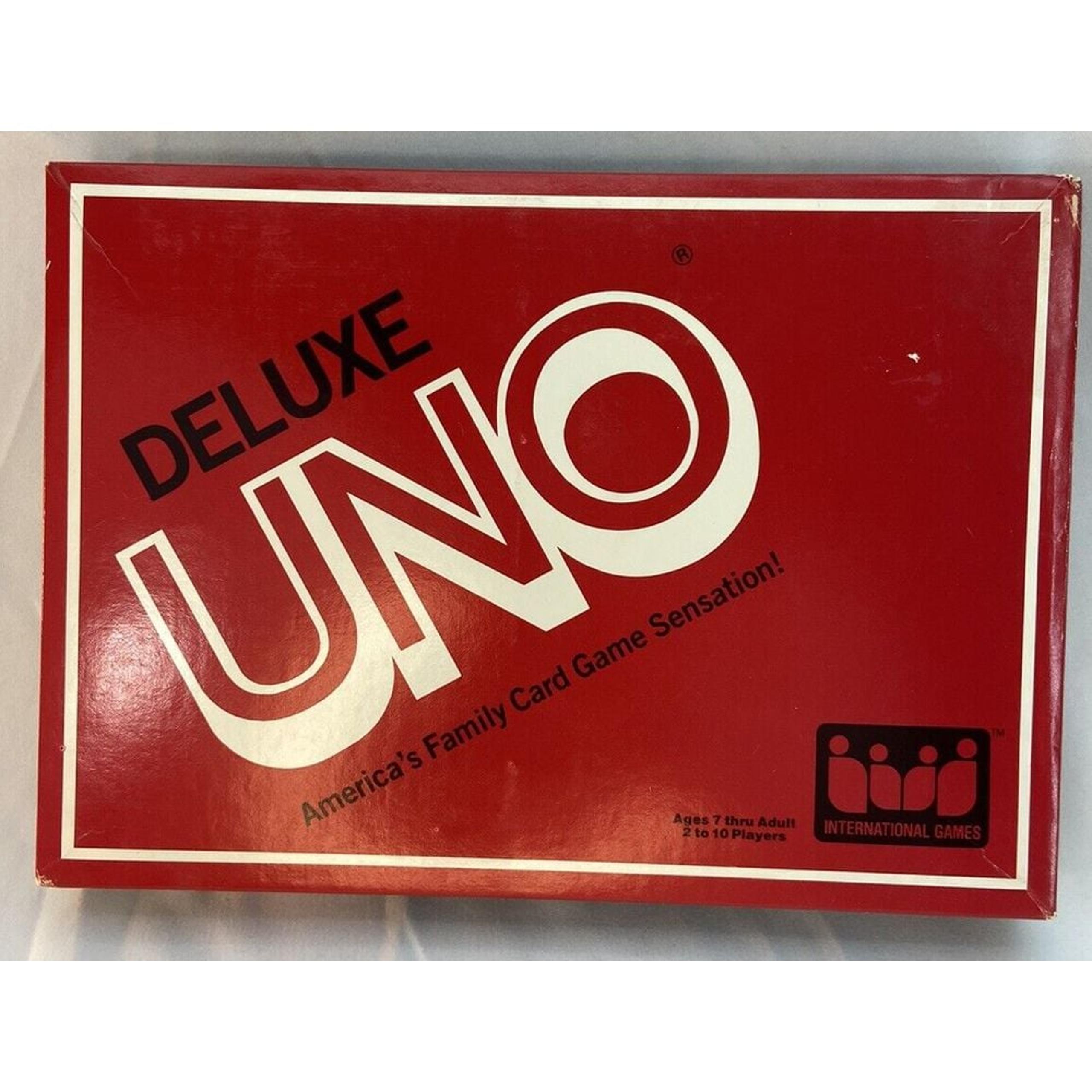 Vintage 1978 UNO Deluxe Edition: Complete Cards, Score Pad Holder, Box, Decks