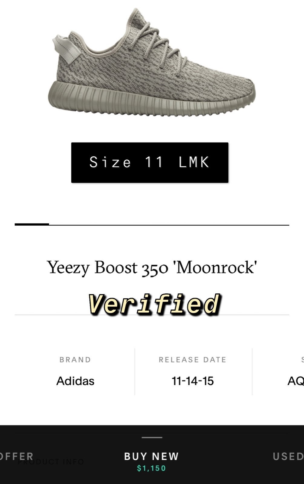Yeezy Boost 350 'Moonrock'