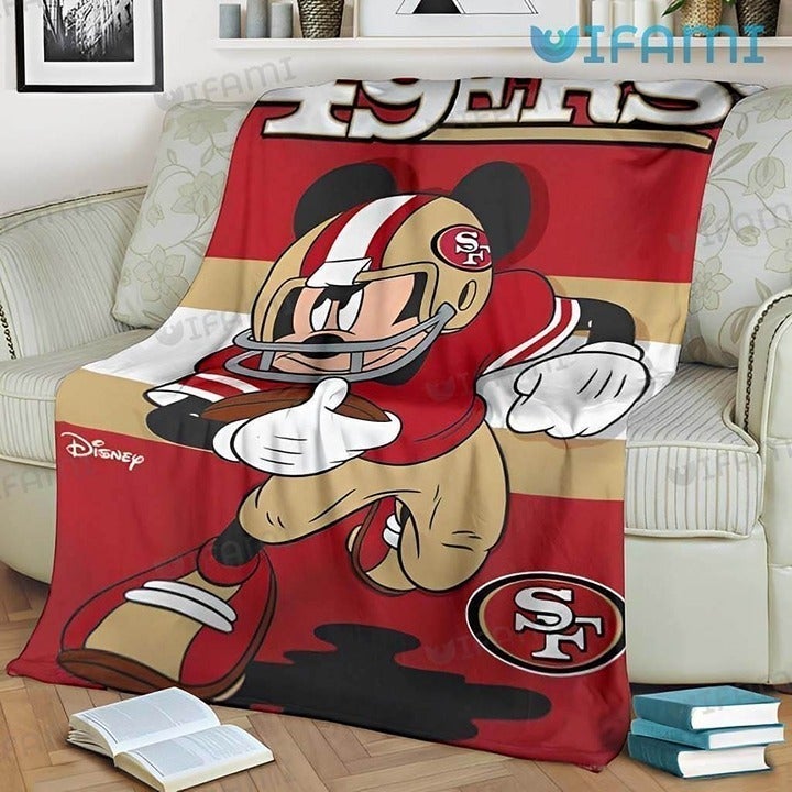 49ers Fleece Blanket Mickey Mouse San Francisco 49ers