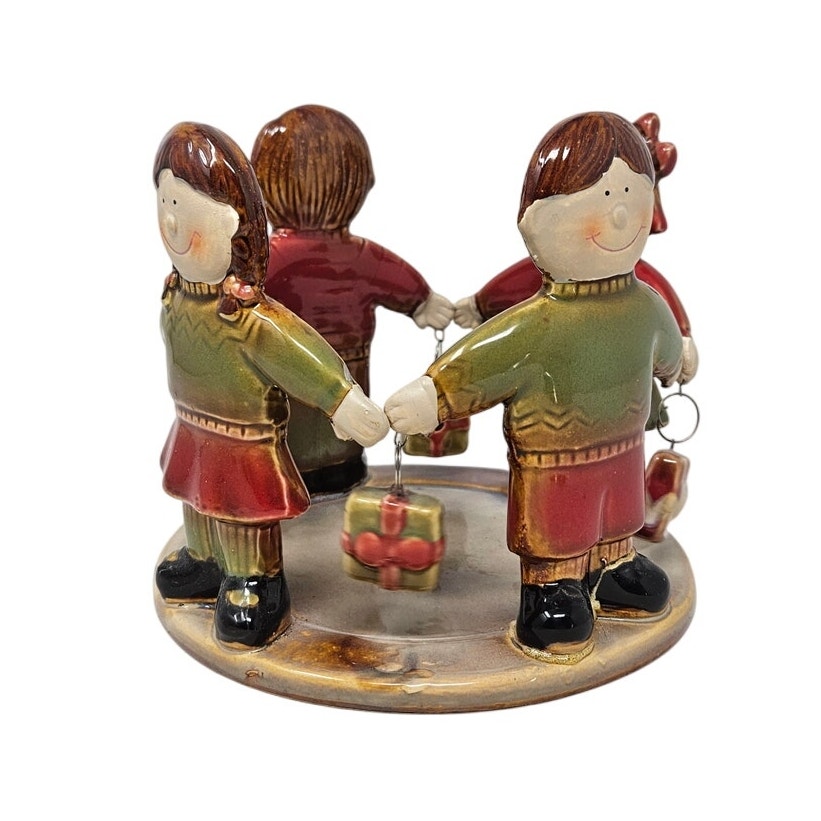 Yankee Candle Christmas Kids Ceramic Jar Holder Holiday Farmhouse 6in