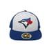 New Era Men 59Fifty MLB Toronto Blue Jays Low Profile White/Blue Fitted Hat
