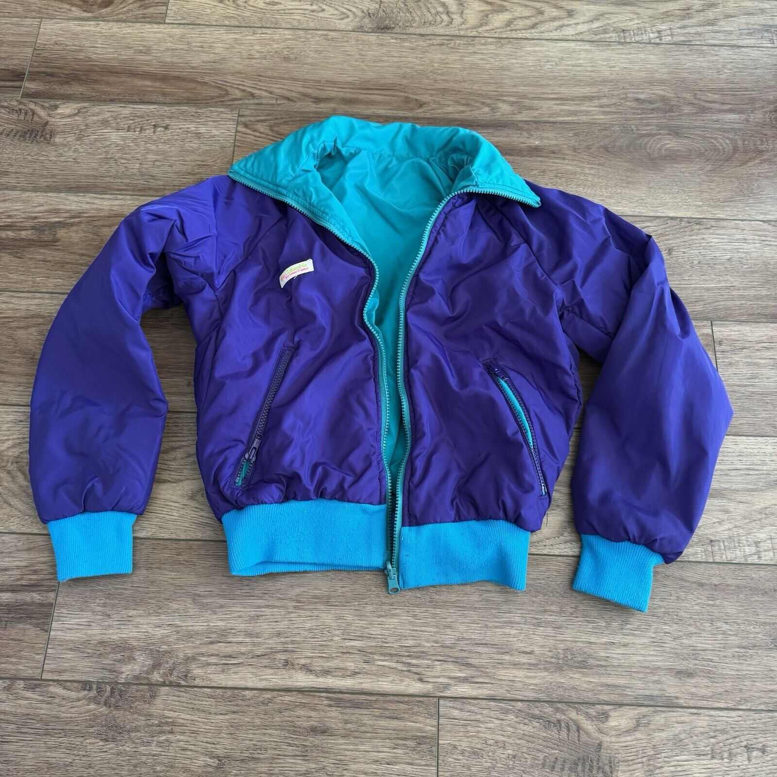 Vintage 90s Columbia Purple Reversible Windbreaker Thinsulate