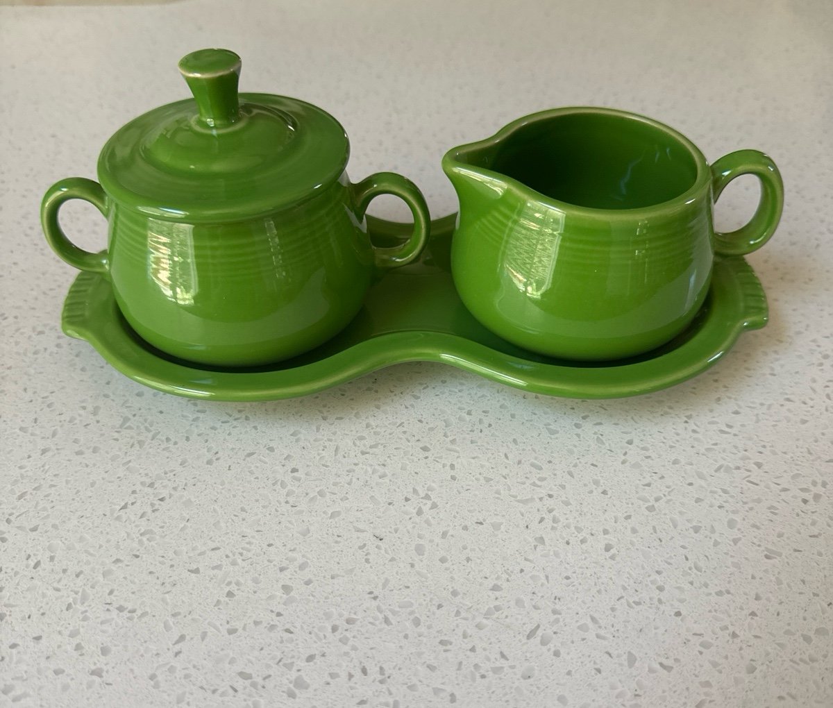 fiestaware cream and sugar dishes
