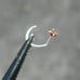 2.0mm 100% REAL NATURAL RED DIAMOND NOSE SCREW, w/CERTIFICATE OF AUTHENTICITY
