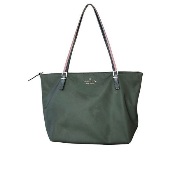 Kate Spade Green Nylon Shoulder Tote Bag