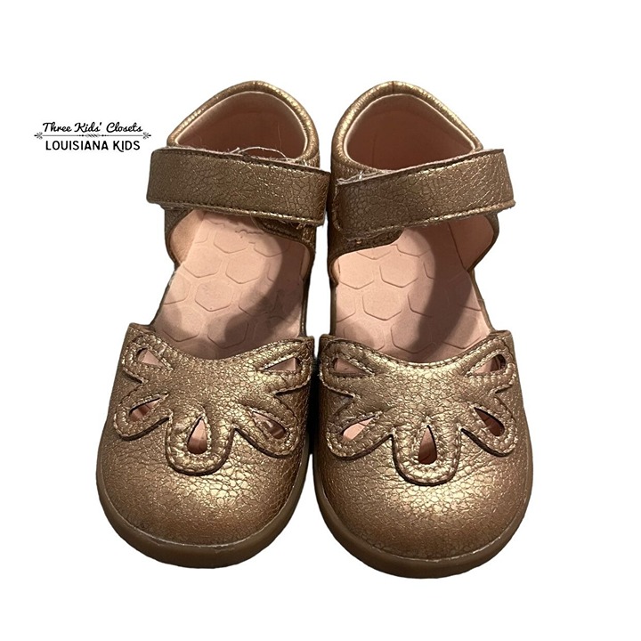 Livie & Luca Sz 10 Rose Gold Petal 2.0 Dewdrop Shoes