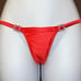 Handmade Red Satin Thong XS Rhinestone Accents NEW