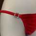 Handmade Red Satin Thong XS Rhinestone Accents NEW