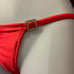 Handmade Red Satin Thong XS Rhinestone Accents NEW