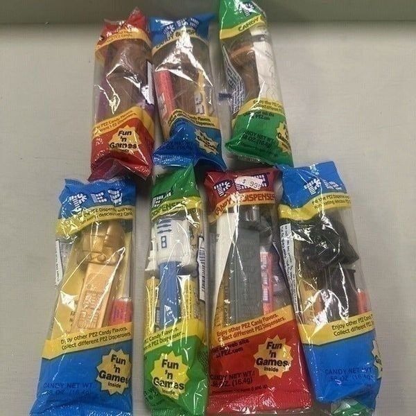 Vintage 90’s Star Wars Pez Dispensers Sealed Lot - 7 In Total