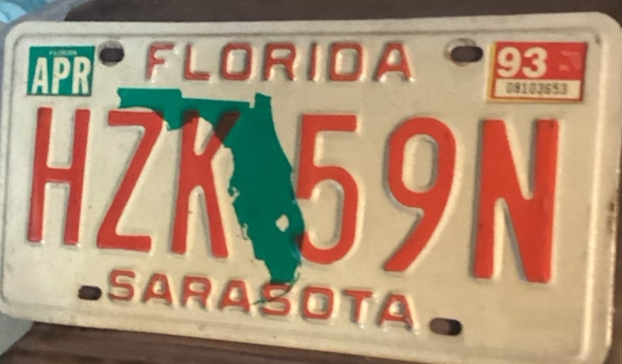 Florida License Plate