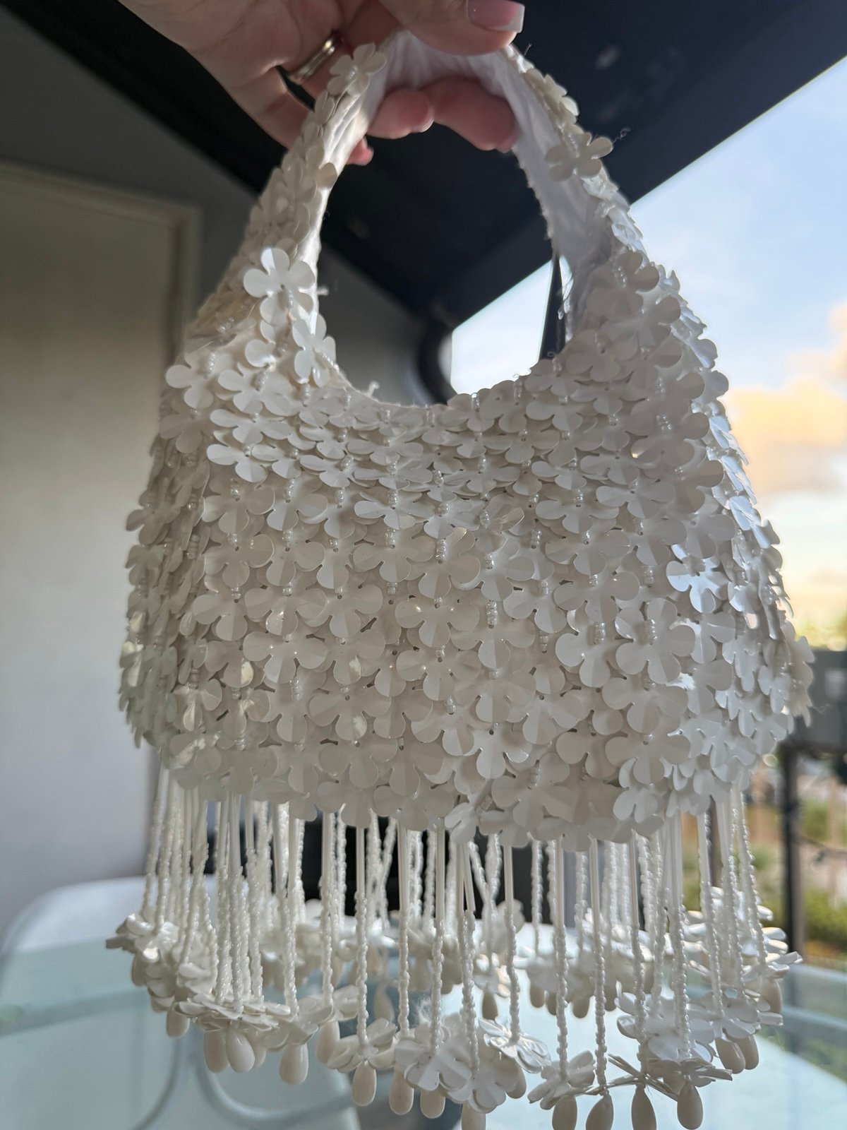 Viral beaded made in India flower purse