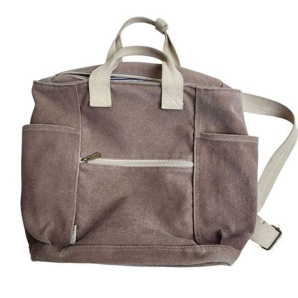 Birdling The Everything Backpack Bag Washed Grey Canvas Bag
