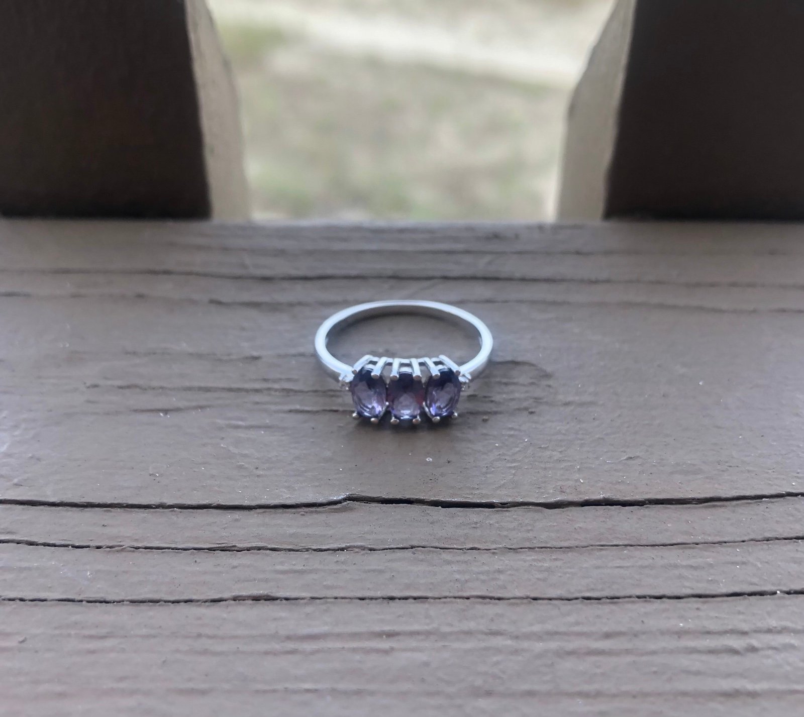 Nice Vintage Sterling Silver .925 Amethyst Ring Size 9