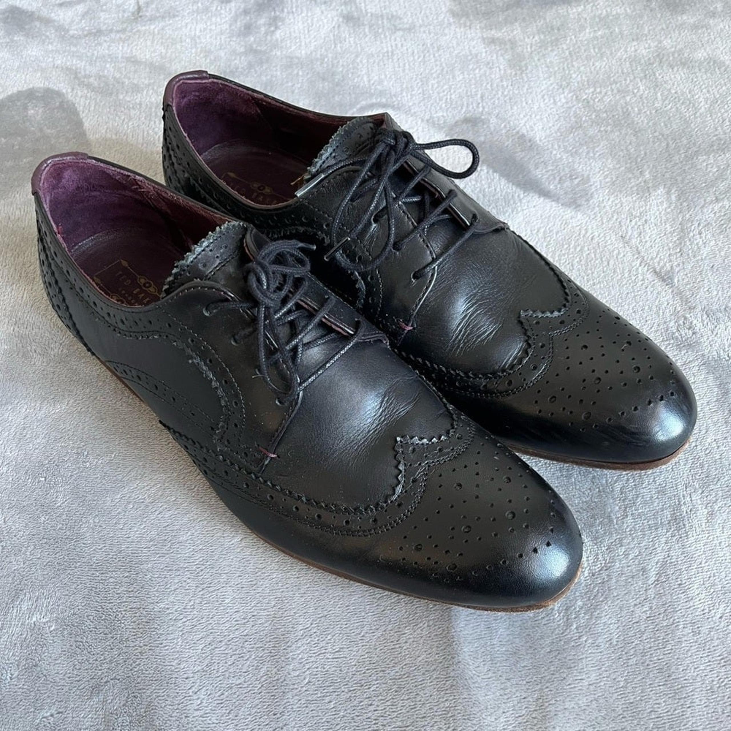 Ted Baker London Black Granet Wingtip Oxfords men’s Dress Shoes size 9.5(42)