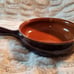 Italian Vintage Vulcania Clay Terracotta 9.75 Glazed Skillet