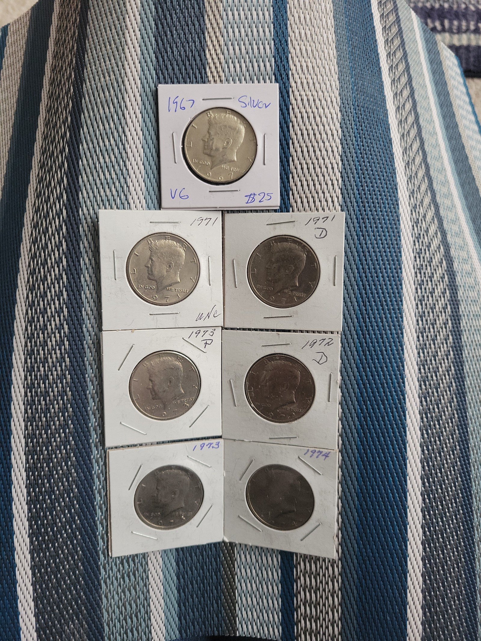 7 Kennedy Half Dollars
