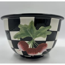 Stephanie Stouffer Certified International Ceramic Radish Painted Serving Bowl