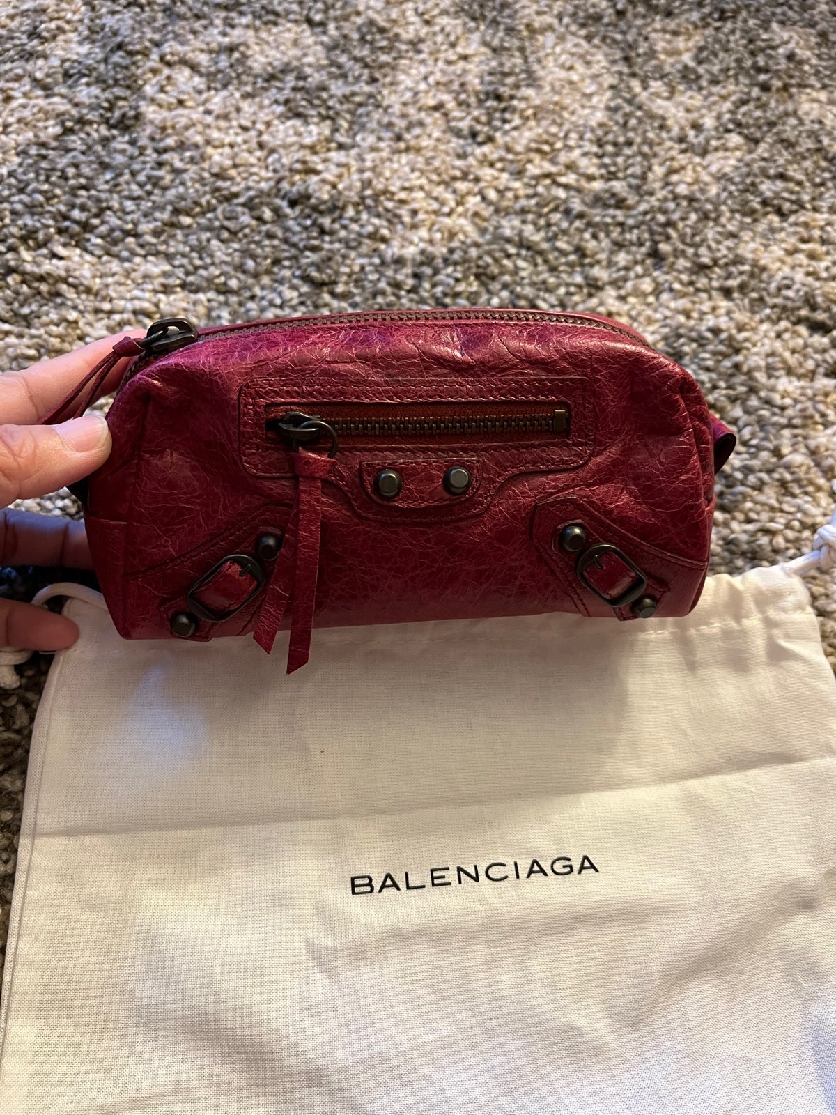 Balenciaga pencil case fits credit cards