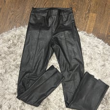 Commando split hem leather pant