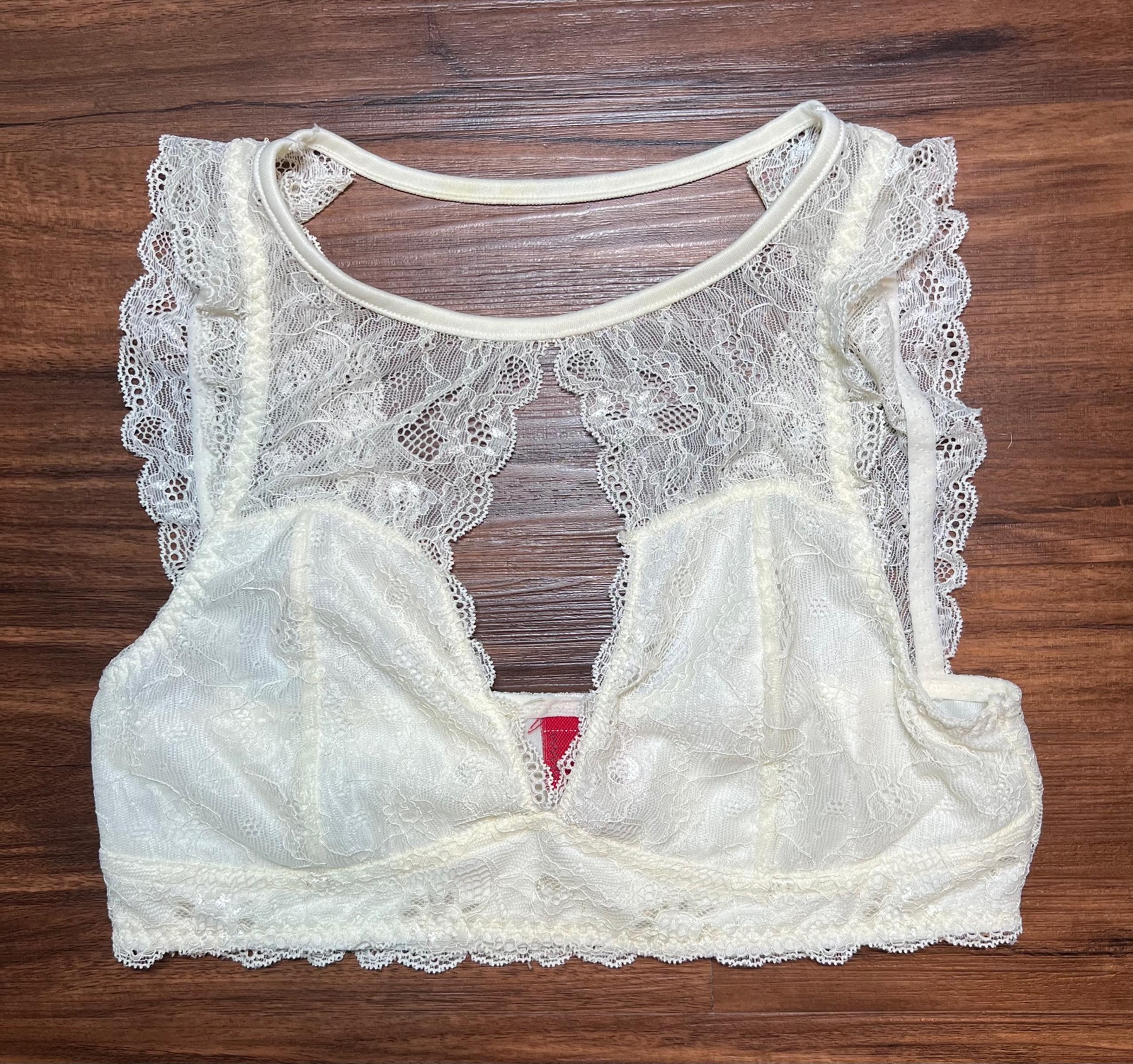 Daytrip Lace Bralette Womens Size Small Cream