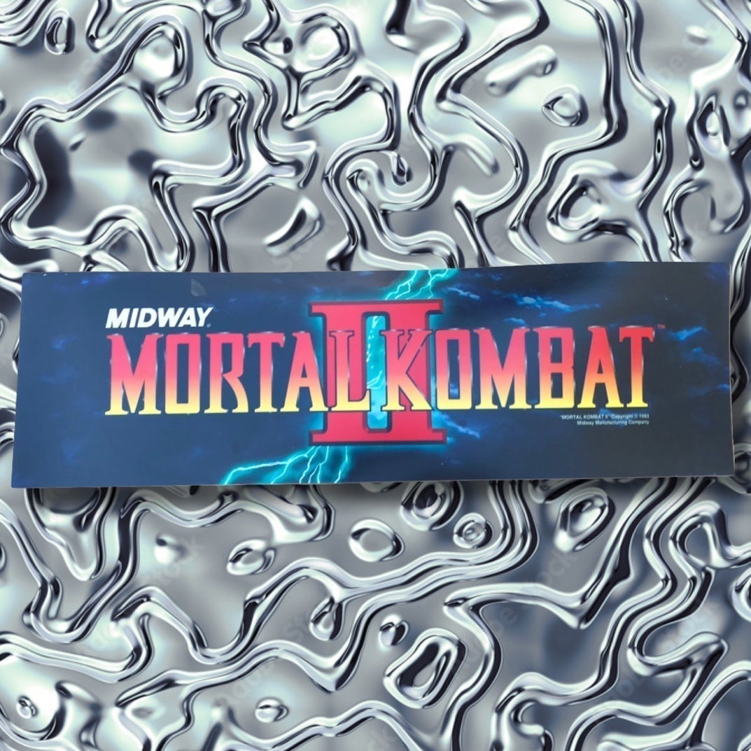 Mortal Kombat 2 Arcade Video Game Translight Marquee