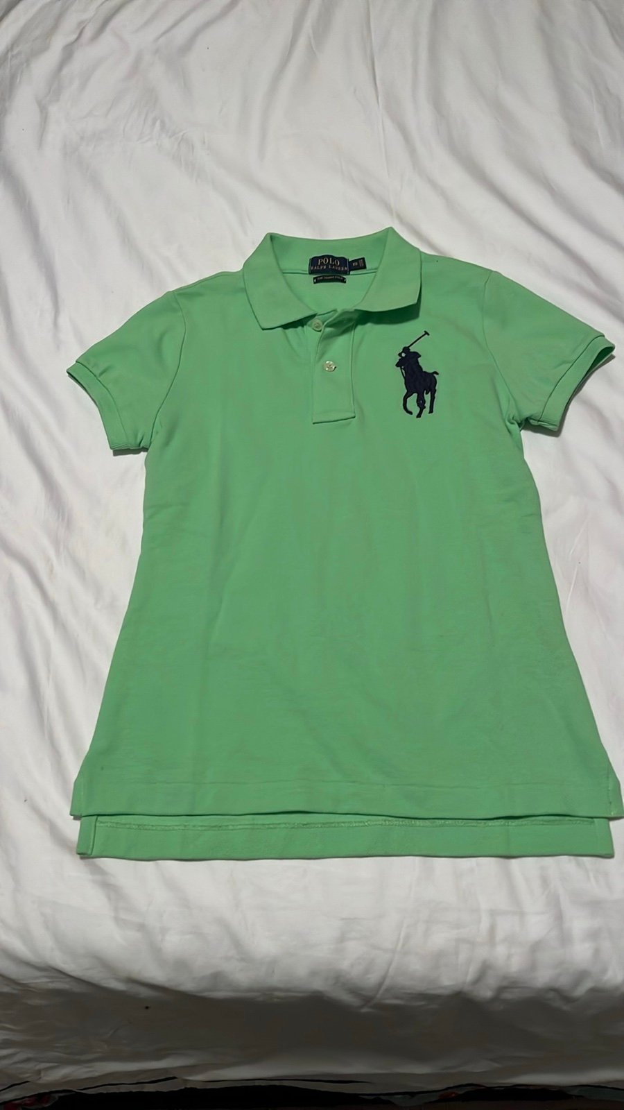 NWOT Ralph Lauren The skinny Polo kid's XS Big pony green T-shirt.