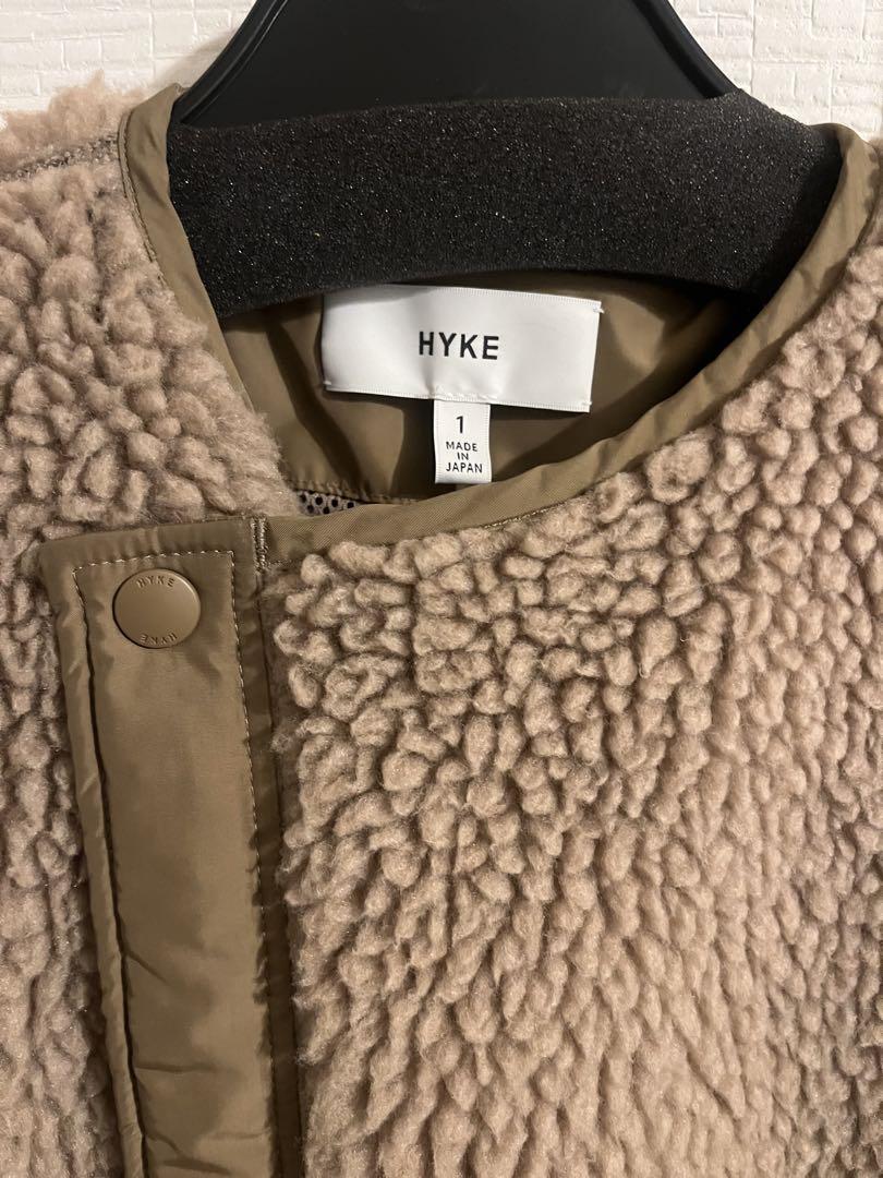 Excellent Condition - HYKE Boa Long Coat, Beige, Size 1