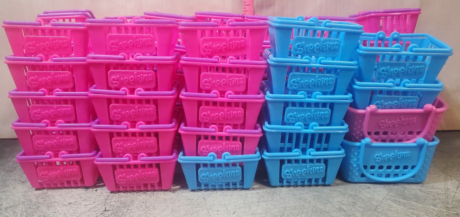 Big lot of 59 Shopkins Toy Baskets Arts Crafts