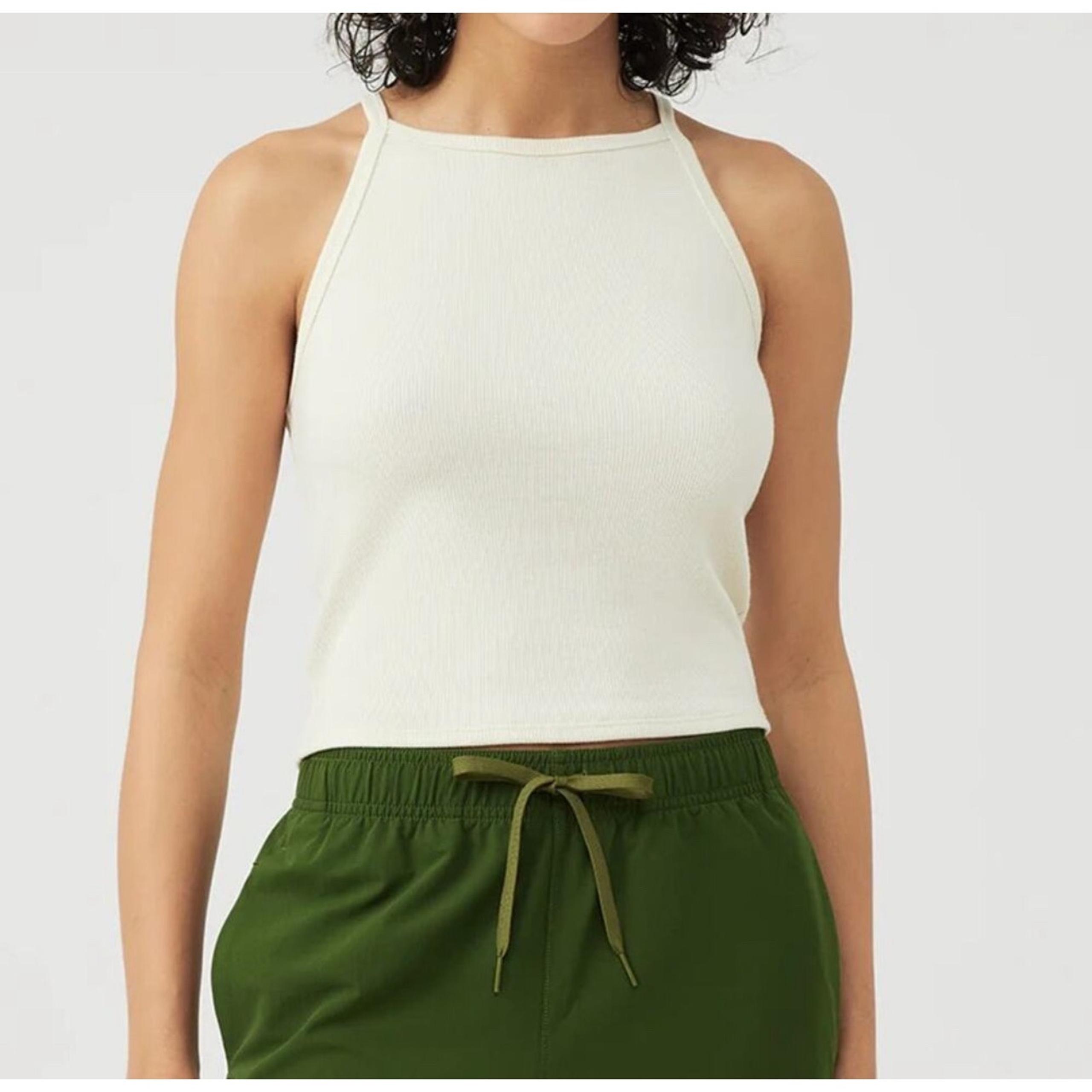 Outdoor Voices Cozyrib Tank Top Women’s Small Cream Workout Minimalist Neutral