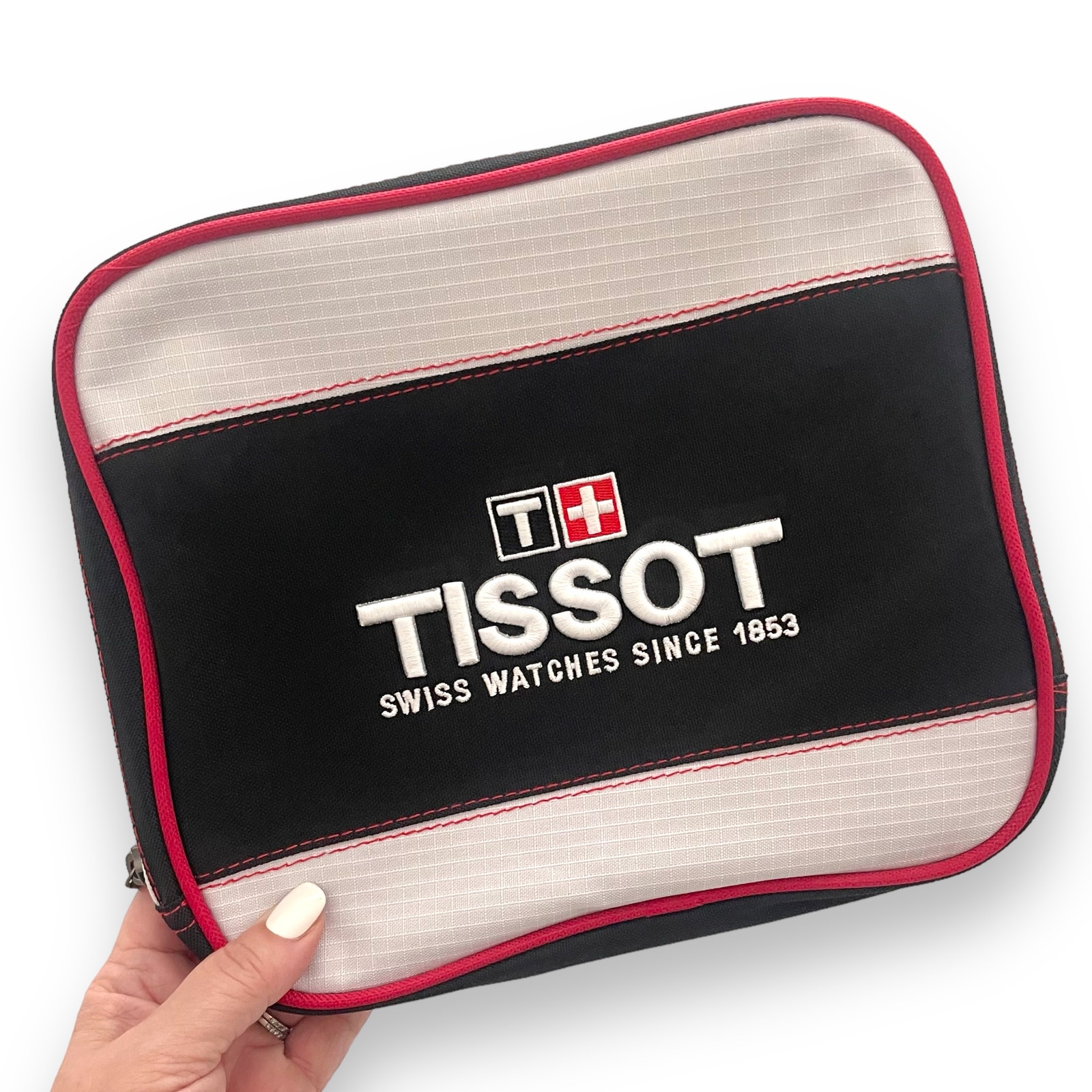 Tissot Swiss Watches Travel Bag Toiletry Case Zippered Pouch Shaving Cosmetic