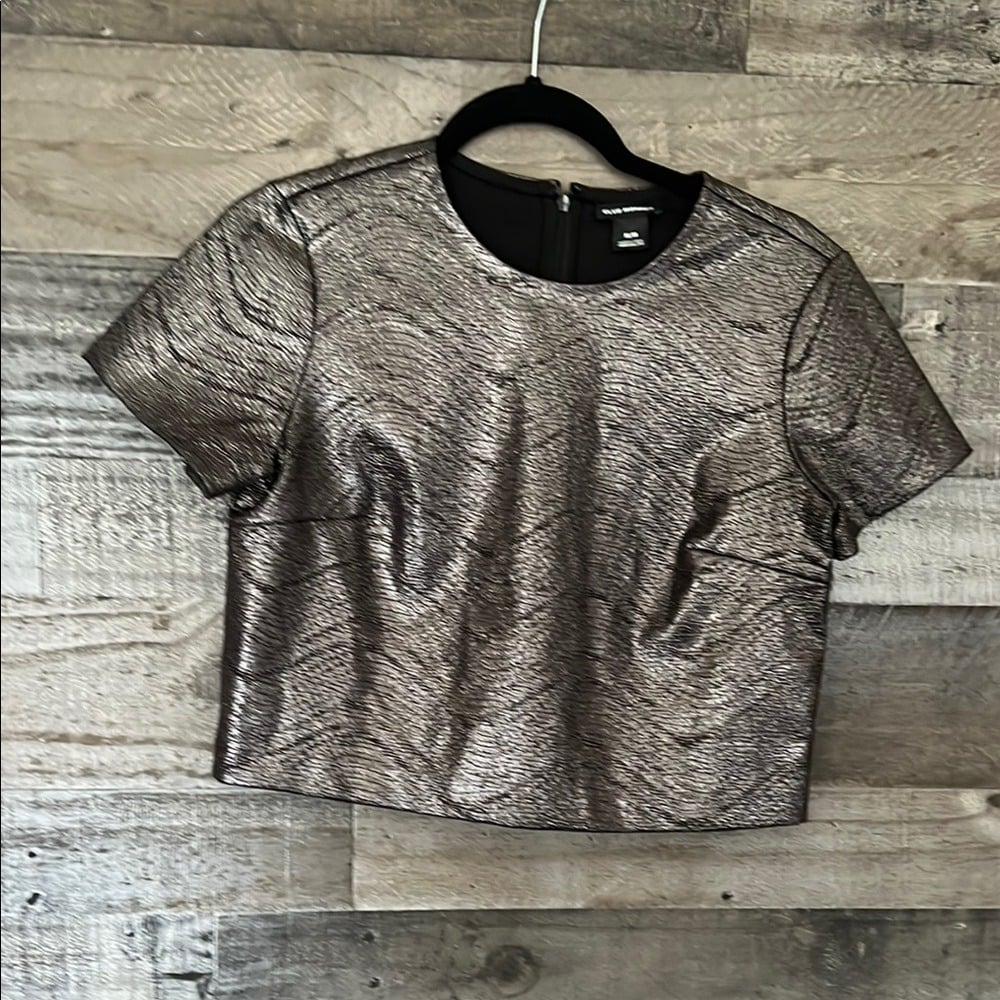 Club Monaco Metallic Short Sleeve Top like new condition
