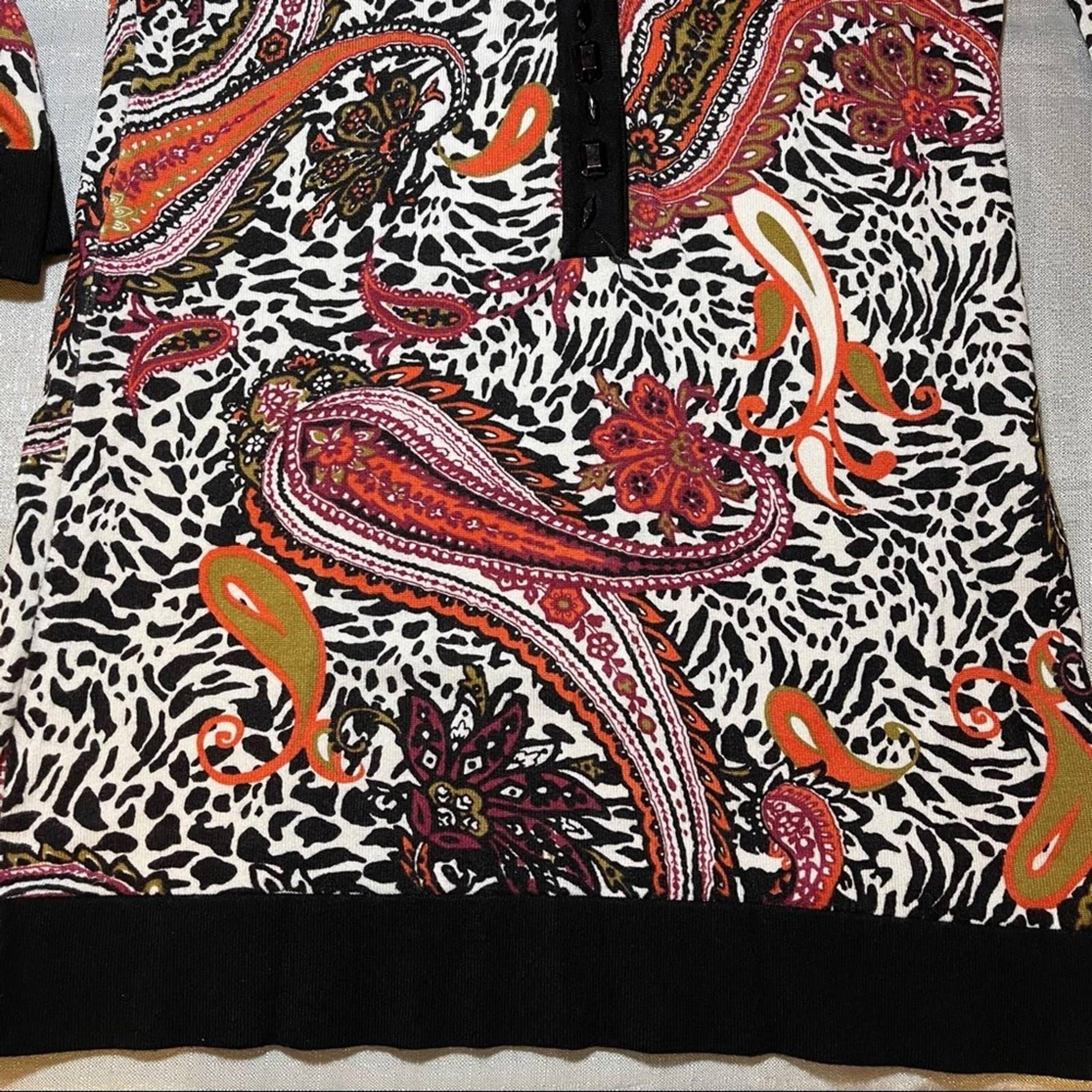 Joseph A. Paisley knit top sz M