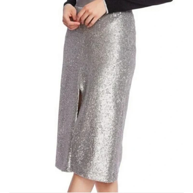 NWT Court & Rowe Belle Noel Sequin Midi Skirt 12