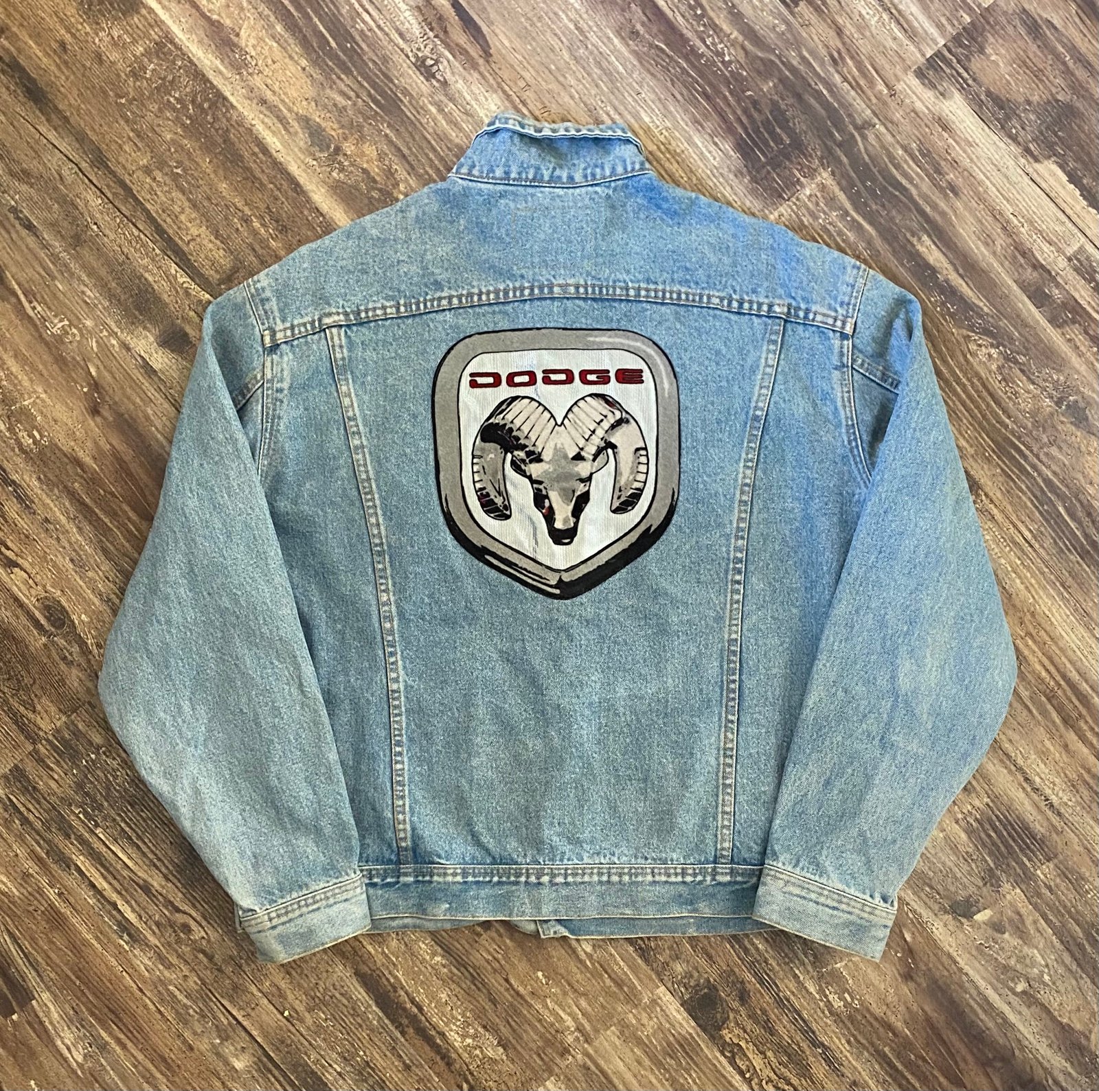 Vintage 1990s Dodge Mopar Denim Lee Jean Jacket