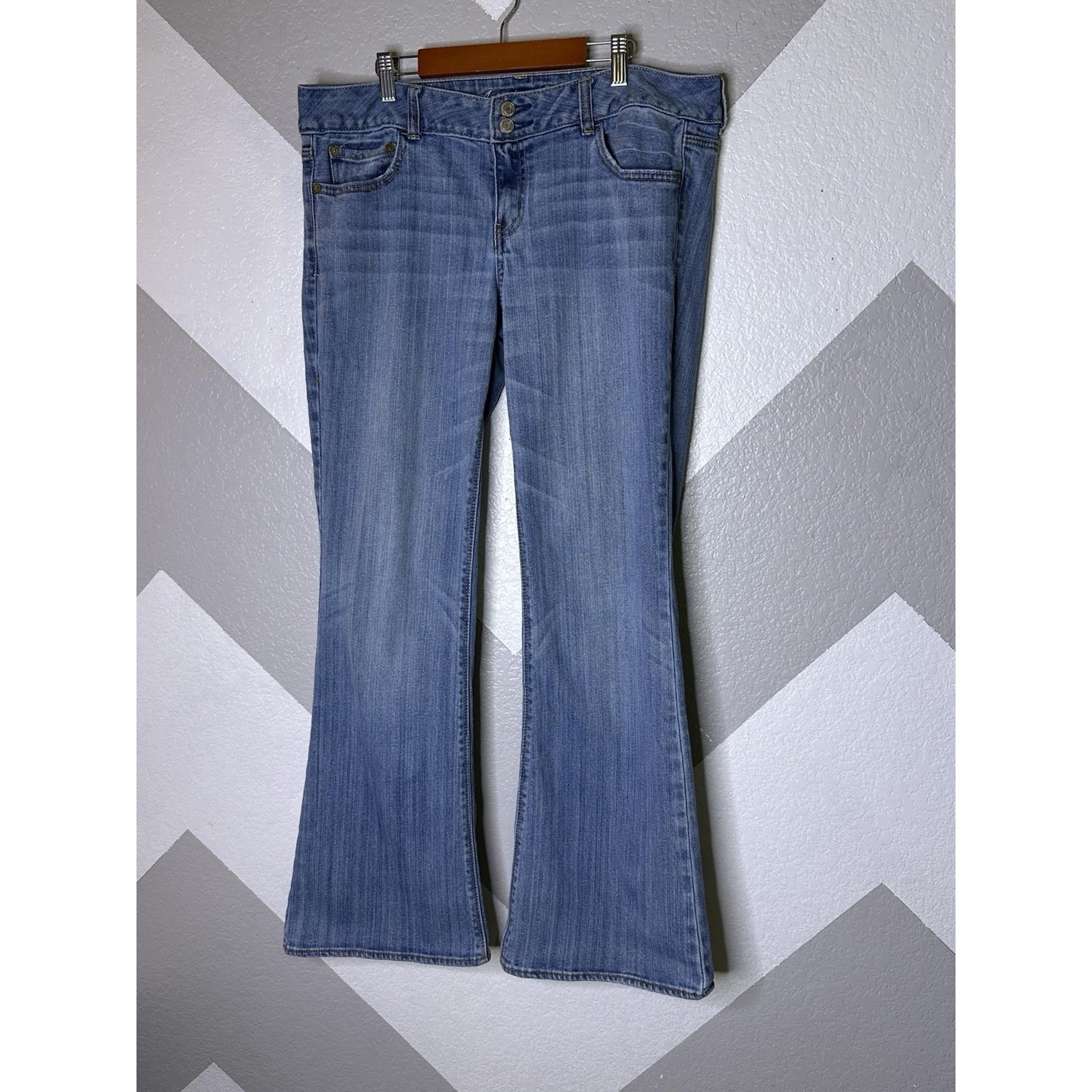 American Eagle Outfitters Medium Flare Jeans Stretch Sz 14 R Women's Flare Jeans