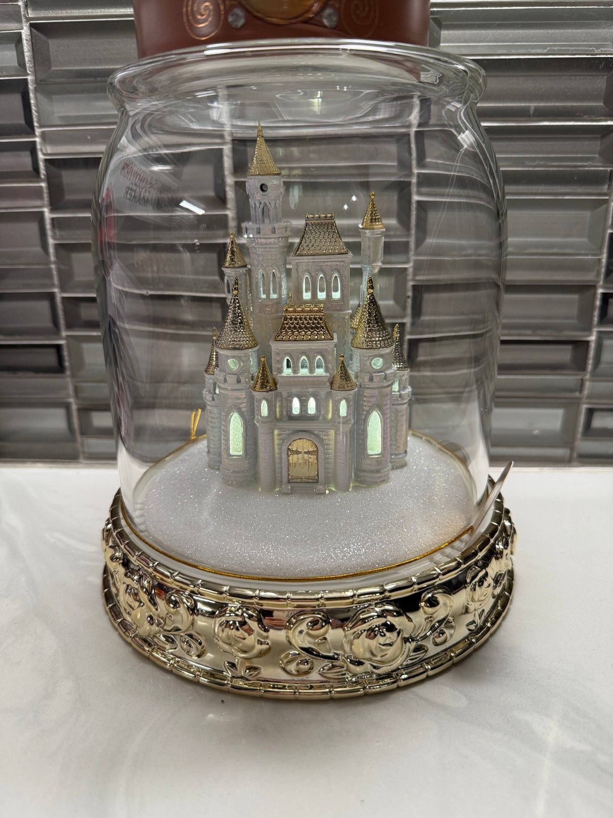 BBW Disney Castle 3wick candle holder