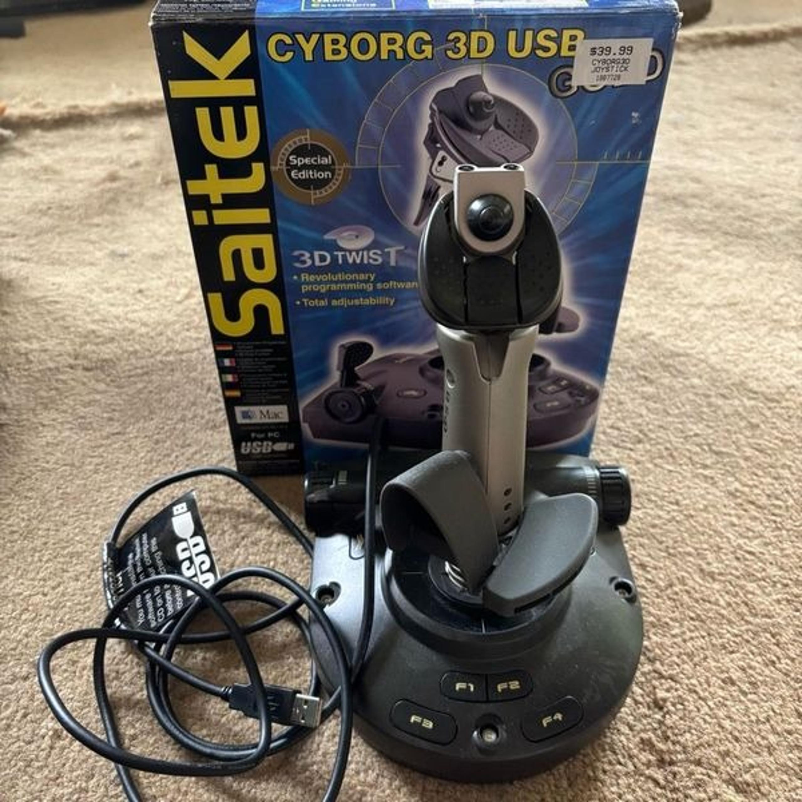 Saitek Cyborg 3D USB Gold Gaming Joystick *Read*