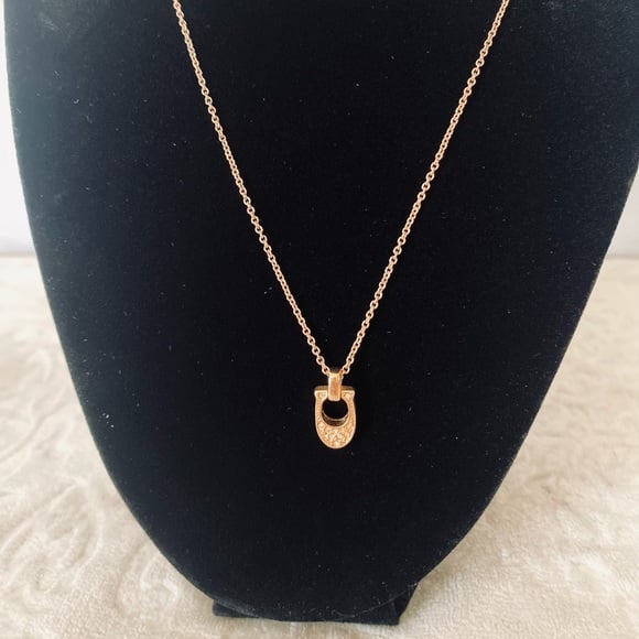 Coach Gold Tone Signature C Necklace