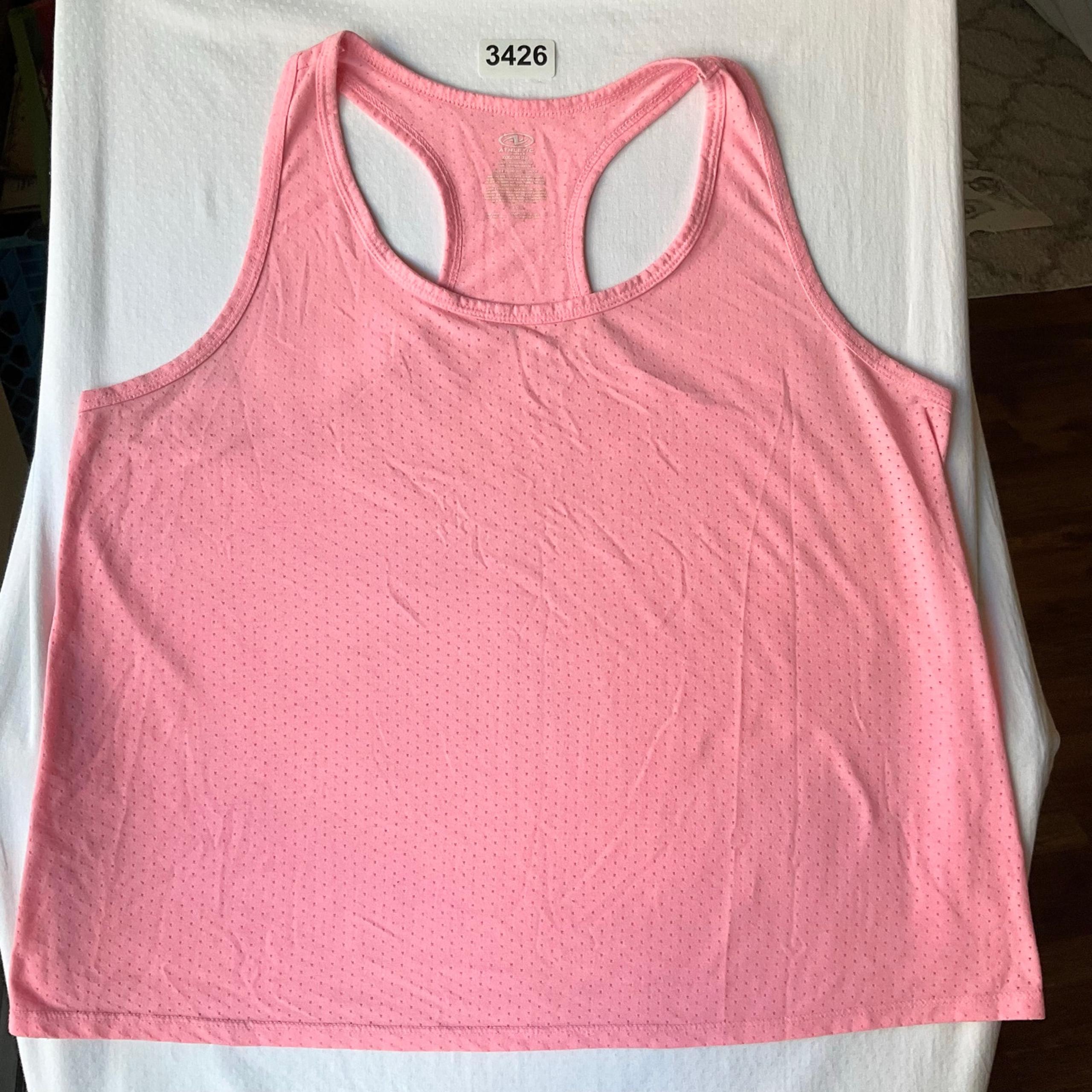 Athletic Works Women Sleeveless Workout Sport Tank Top Size 3XL, Sweet Pink