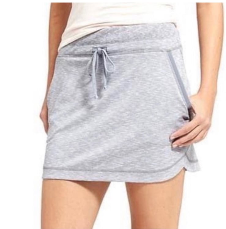 {Athleta} Techie Terry Skirt in Grey - Women's Small - NWT